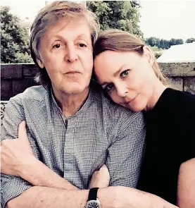  ??  ?? Beatle generation­s: Sir Paul McCartney with his father James, and with daughter Stella in the photo she posted