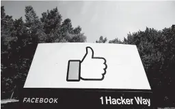  ?? JEFF CHIU/AP ?? Facebook has already banned messages that promote carrying of weapons to polling places or that attempt to organize “coordinate­d interferen­ce” with the voting process.