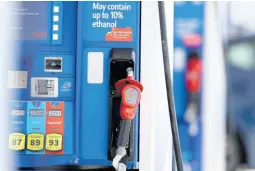  ?? AP ?? This June 26, 2019 file photo shows a gasolene pump at a refuelling station in Pittsboro, NC.