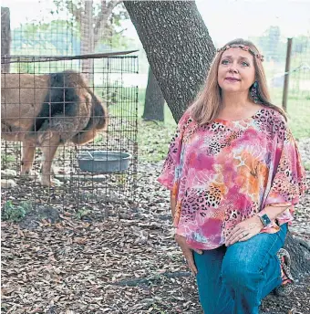  ?? NETFLIX TRIBUNE NEWS SERVICES ?? Big Cat Rescue founder Carole Baskin in a still from Netflix's “Tiger King.” Baskin objects to her depiction in the series — even fighting the second season’s release in court — and has a series of her own now on Discovery Plus.