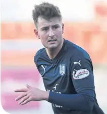  ??  ?? Ethan Robson made his Dundee debut yesterday