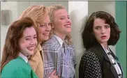  ?? VIDEO
NEWWORLD ?? Shannen Doherty (left), Lisanne Falk, KimWalker and Winona Ryder star in the 1989 film“Heathers.”