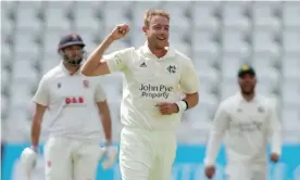  ??  ?? Stuart Broad, in action for Nottingham­shire this month, has no plans to retire from internatio­nal duty and has every intention of adding to his 517 Test wickets. Photograph: Nick Wood/TGS Photo/Shuttersto­ck