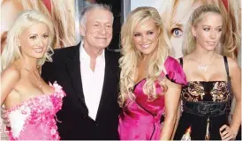  ??  ?? Hugh Hefner at the Playboy Mansion in Los Angeles in 2008.