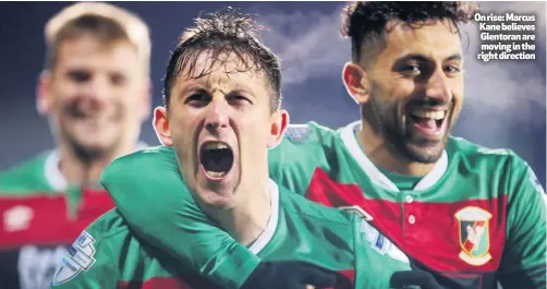  ??  ?? On rise: Marcus Kane believes Glentoran are moving in the right direction