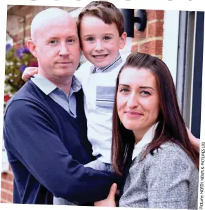  ??  ?? Losing out: Stacey and Paul, with son Bear, sold their Bradford home