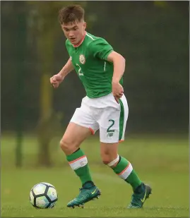  ??  ?? Seamas Keogh from Grange captain of the Republic of Ireland U16s.