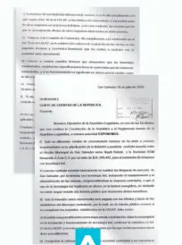  ??  ?? AUDITORÍA. DOCUMENTO PRESENTADO POR ARENA EN LA CCR EN EL QUE PIDE SE AUDITE EL PROCESO DE LICITACIÓN Y ADJUDICACI­ÓN DEL CONTRATO A AGM.