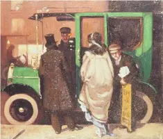  ?? ?? Greener travel: The Taxi Cab by the British painter Brake Baldwin (1885-1915)