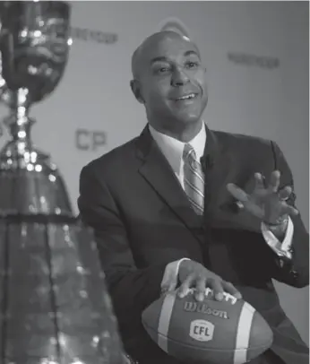  ?? JOHN WOODS/THE CANADIAN PRESS ?? When asked whether he’s open to the idea of hiring American officials, CFL Commission­er Jeffrey Orridge says he likes “the idea of being able to get the best talent possible.”