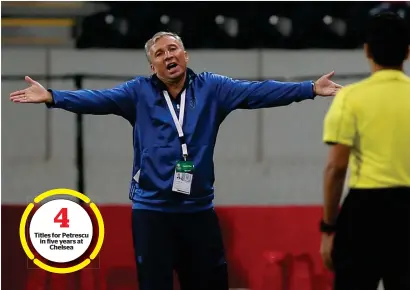  ?? KT file ?? Titles for Petrescu in five years at Chelsea Al Nasr coach Dan Vasile Petrescu is eyeing the the prestigiou­s President’s Cup title. —