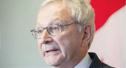  ?? JAMES WEST /THE CANADIAN PRESS ?? New Brunswick Premier Blaine Higgs fears transfer payments could be at risk if a pipeline isn’t built to tidewater.