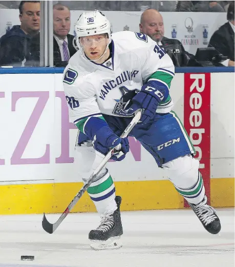  ?? — GETTY IMAGES FILES ?? The upcoming road trip could be crucial to Jannik Hansen’s future in Vancouver. The forward will likely receive a lot of attention at the trade deadline if the Canucks fall out of the playoff race.