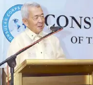  ??  ?? Foreign Affairs Secretary Perfecto Yasay addressing the Consular Corps.