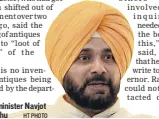  ?? HT PHOTO ?? Tourism minister Navjot Singh Sidhu