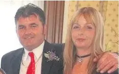  ??  ?? > Tracy Haley and Darren Lowe pictured at his sister’s wedding. Right, Shaun Goldstraw