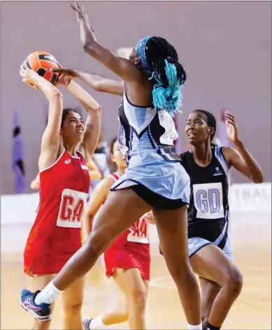  ?? ?? High flyers:
Botswana in action against Malaysia