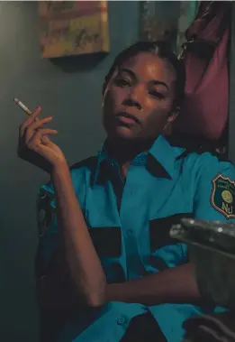  ?? PROVIDED BY PATTI PERRET/A24 FILMS ?? Inez (Gabrielle Union) is a chain-smoking, strictly religious prison guard who throws out her son for being gay in “The Inspection.”