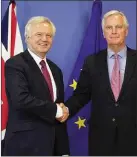  ??  ?? Davis and Barnier: “quite a climbdown”