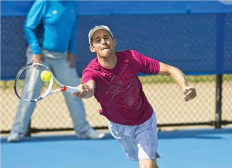  ?? Photo: Nev Madsen ?? LOOKING GOOD: Brisbane’s Michael Look in action during the 2017 Hutchinson Builders Toowoomba Internatio­nal. He’s expected to be amongst the Australian contingent lining up in this year’s tournament.