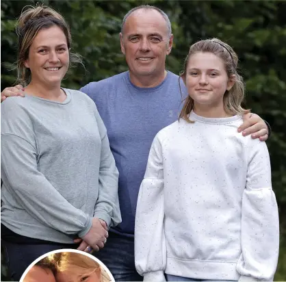  ?? Picture: DIMITRIS LEGAKIS/ATHENA PICTURES ?? Family on a mission... Lacey-Maria with mum Kelsey and granddad Anthony. Left and inset, Lacey-Maria having fun with her dad Richard, who took his life three years ago