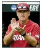  ?? NWA Democrat-Gazette/ CHARLIE KAIJO ?? Dave Van Horn led Arkansas to a second consecutiv­e trip to the College World Series this season. He said the chances for a third trip are “realistic.”