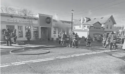  ?? CHESHIRE VOLUNTEER FIRE DEPARTMENT ?? Fuoco Coal Fired Apizza in Cheshire was destroyed in a fire Dec. 28 that started in the kitchen.