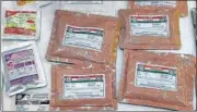  ??  ?? The food (in paste form) carried by Indian astronauts will be packed in 100 and 200 gram packets.