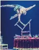  ?? MARTIN GIRARD ?? “Kurios” includes a dramatic chair balancing act.