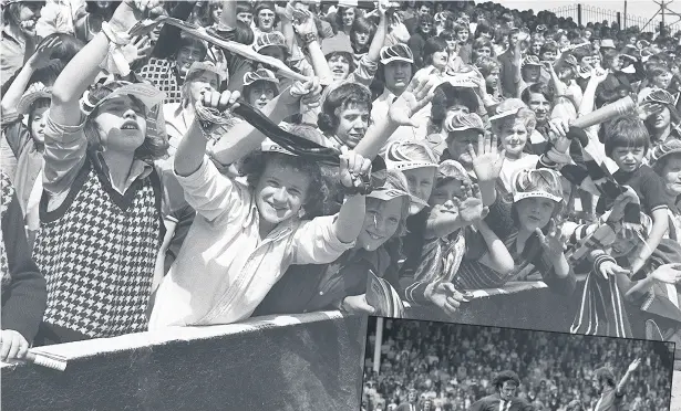  ??  ?? Fans at the Hawthorns on August 3, 1974, for West Bromwich Albion vs Birmingham City in the Texaco Cup