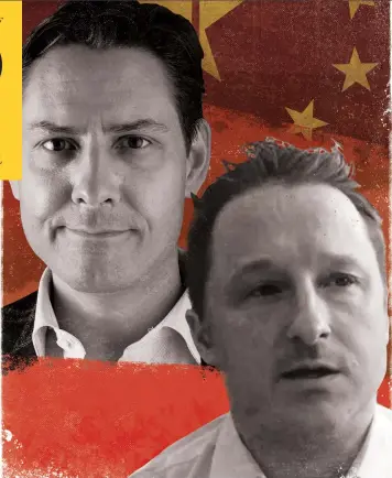  ?? PHOTO ILLUSTRATI­ON BY BRICE HALL/NATIONAL POST ?? China has charged Canadians Michael Kovrig, left, and Michael Spavor with espionage
after detaining them for more than 18 months.