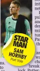  ??  ?? STAR MAN SAM HORNB Y PortVale