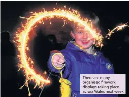  ??  ?? There are many organised firework displays taking place across Wales next week