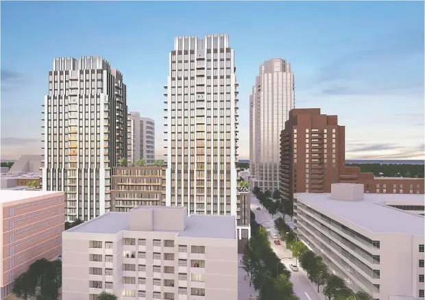  ?? Suplied ?? At the two-tower, 634-unit developmen­t proposed by Parallax Investment in Forest Hill, the three-level undergroun­d garage would provide 190 resident spaces and 15 visitor spaces.