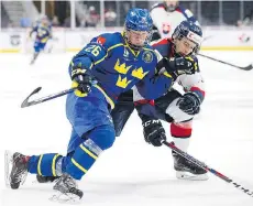  ?? CODIE MCLACHLAN/THE CANADIAN PRESS ?? The Hlinka Gretzky Cup hockey tournament is being held this year in Edmonton and Red Deer. In other years, the eight-nation tournament, which serves as the kickoff to the winter scouting season, is held in Slovakia and the Czech Republic.