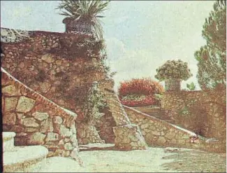  ?? XAVIER JOVÉ /UB ?? EL RINCÓN DESAPARECI­DO Este jardín era probableme­nte el que había
en la casa Larrard, residencia del conde Güell, según una foto de alrededor de 1915