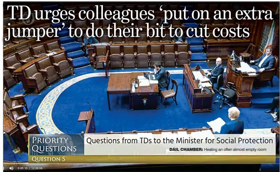  ?? DÁil chamber: Heating an often almost empty room ??