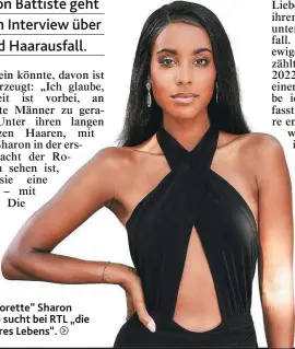  ?? ?? „Bacheloret­te“Sharon Battiste sucht bei RTL „die Liebe ihres Lebens“. ý