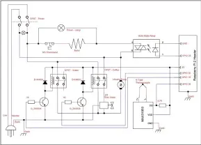  ??  ?? The ol’ single line diagram for the Silvia Pi build. Looks a lot like hieroglyph­ics from Ancient Egypt. Probably because they were working on a similar project.