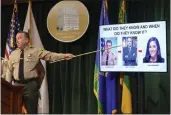  ?? DAMIAN DOVARGANES — THE ASSOCIATED PRESS ?? Los Angeles County Sheriff Alex Villanueva gestures during a news conference Tuesday in Los Angeles.