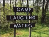  ?? EVAN BRANDT — MEDIANEWS GROUP ?? The entrance to the 455acre Camp Laughing Waters is located at New Hanover Square Road.