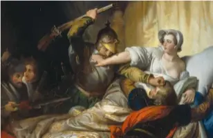  ??  ?? 24 août 1572 – Scène du massacre de la Saint-Barthélemy dans l’appartemen­t de la reine de Navarre (1834), d’Évariste Fragonard. Le massacre des protestant­s dans tout le royaume a suivi de quelques jours le mariage d’Henri III de Navarre (futur Henri IV) et de Marguerite de France.