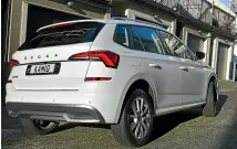  ??  ?? Skoda reckons it has a good thing going with the rear-end design of the Scala, and so has continued the look here.