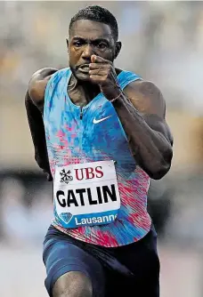  ??  ?? Justin Gatlin, 35 let. Olympijský vítěz 2004, mistr světa 2005 a jen o setinu druhý za Boltem v roce 2015. Letos šampion USA.