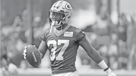  ?? USA TODAY NETWORK-WISCONSIN ?? Packers cornerback Josh Jackson, shown during training camp in 2019, has been focusing on the perimeter instead of working the slot this season.