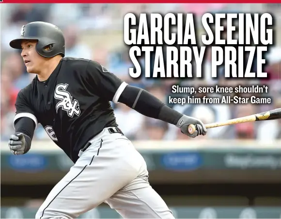  ??  ?? Avisail Garcia, who is hitting .318 with 13 homers and is tied for the team lead with 51 RBI, is fifth among American League outfielder­s in All- Star Game fan voting. | GETTY IMAGES