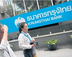  ?? SEKSAN ROJJANAMET­AKUN ?? Krungthai Bank was one of four Thai banks mentioned in the ICIJ’s report on suspicious transactio­ns.