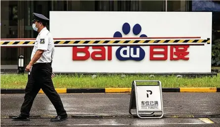  ?? ?? Imagen de la sede del grupo tecnológic­o chino Baidu, en Pekín.