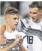  ?? FOTO: DPA ?? Sind ein eingespiel­tes Duo: Joshua Kimmich und Leon Goretzka