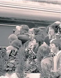  ?? ?? Crowds keen for a glimpse of the royal couple during their tour of Perth in 1977.